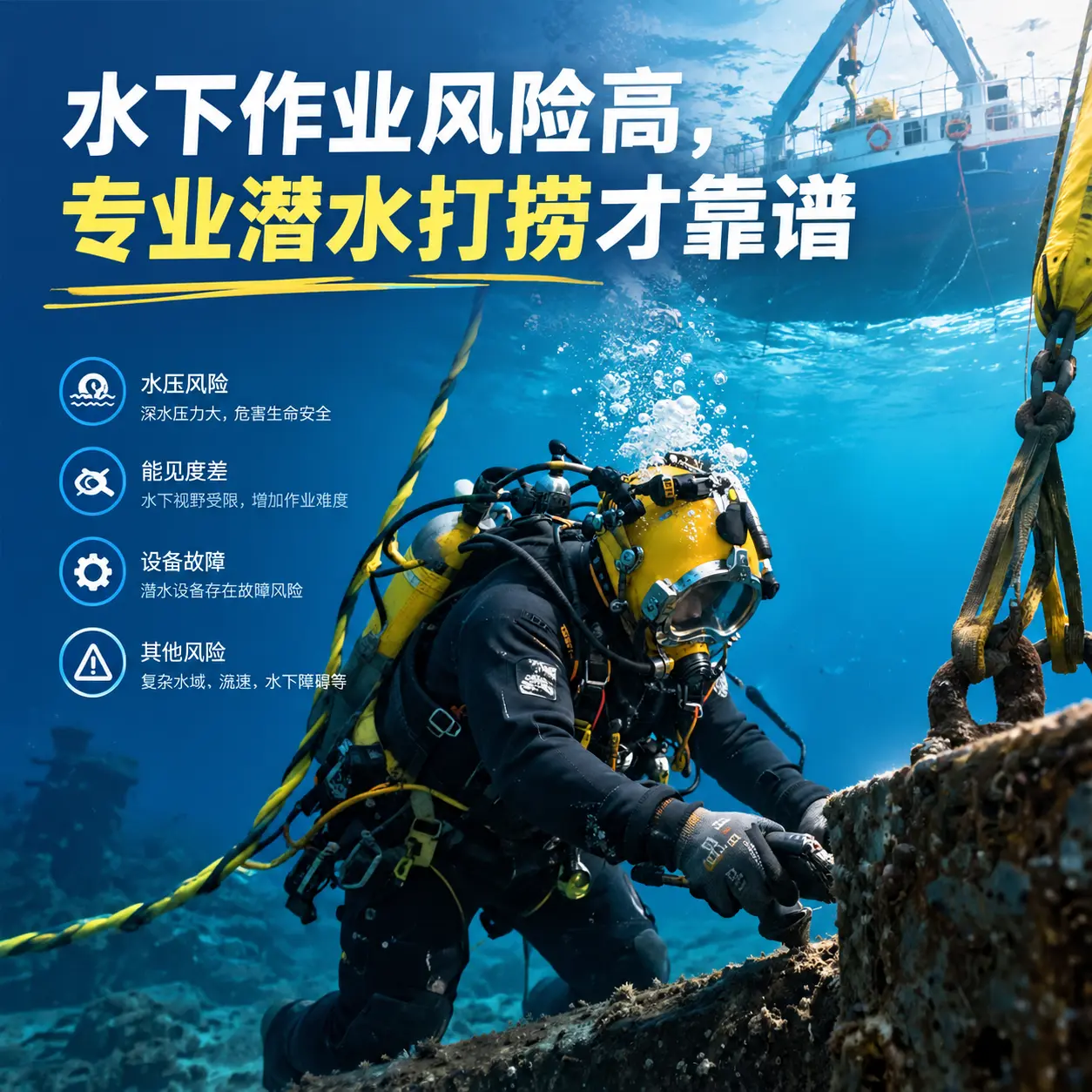 水下作业风险高,泰州专业潜水打捞才靠谱